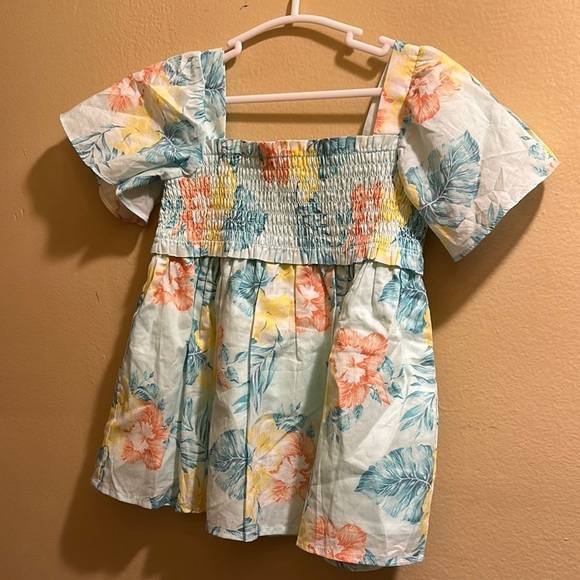 Janie and Jack Other - Janie and jack Floral Kids Dress with Blue and Yellow blouse